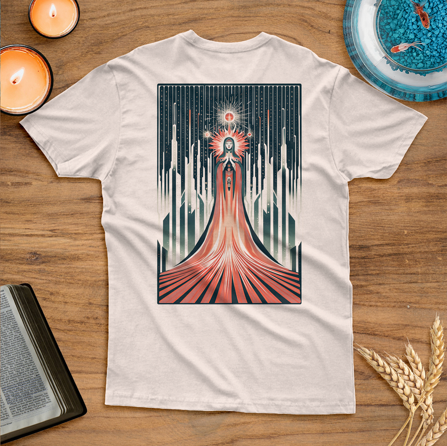 Blusa Vitral da Virgem Maria, mãe de nosso Senhor Jesus Cristo