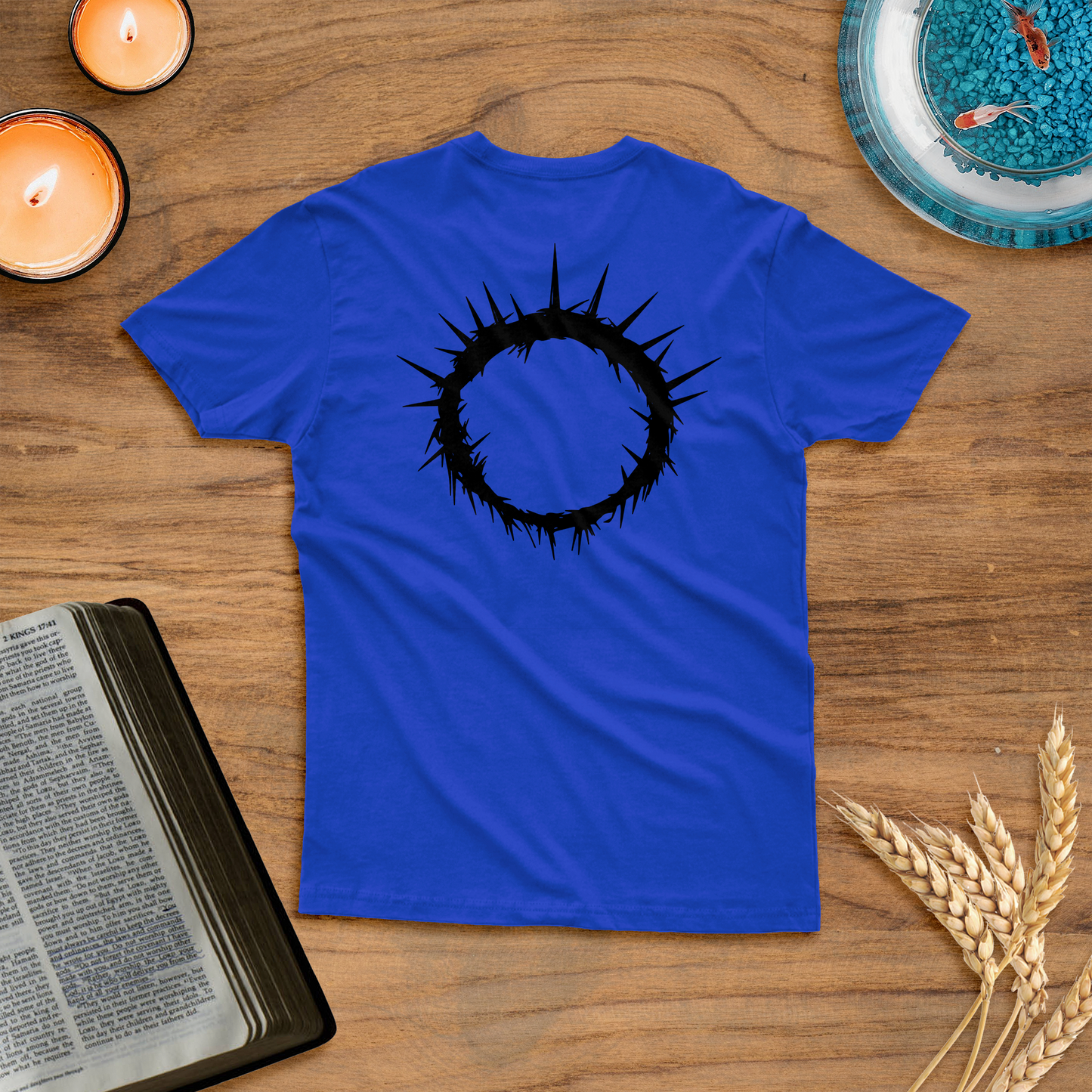 Blusa Yeshua com coroa de espinhos de Jesus Cristo de Nazaré