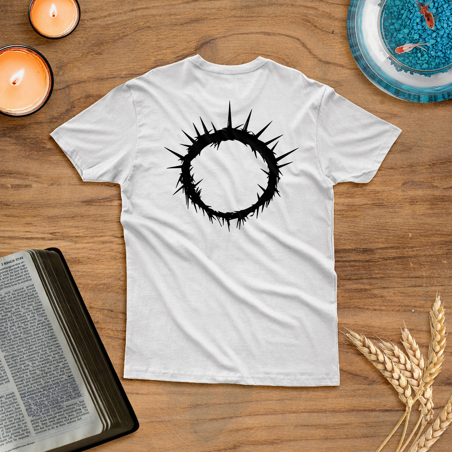 Blusa Yeshua com coroa de espinhos de Jesus Cristo de Nazaré