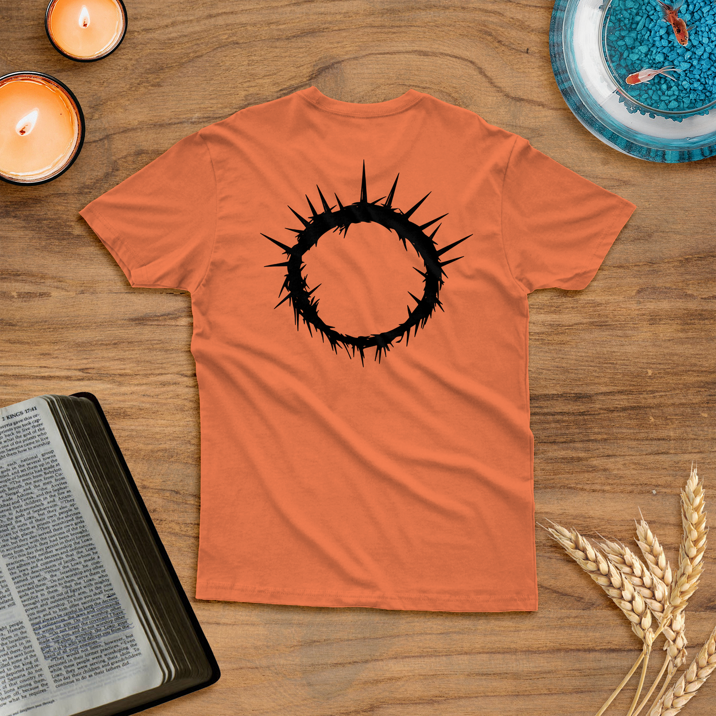 Blusa Yeshua com coroa de espinhos de Jesus Cristo de Nazaré