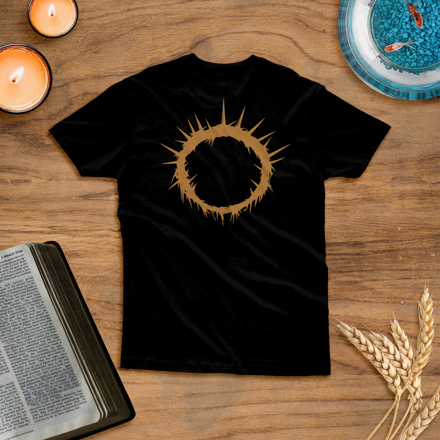 Blusa Yeshua com coroa de espinhos de Jesus Cristo de Nazaré