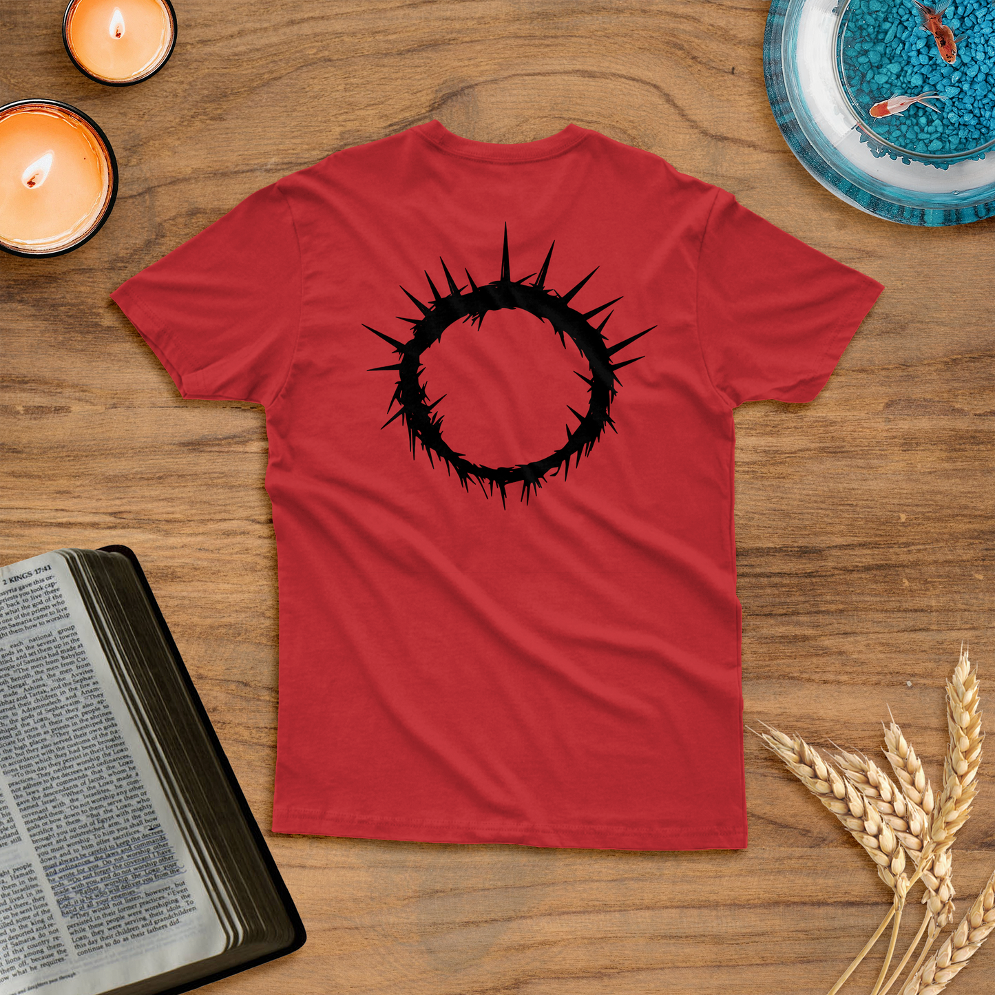 Blusa Yeshua com coroa de espinhos de Jesus Cristo de Nazaré